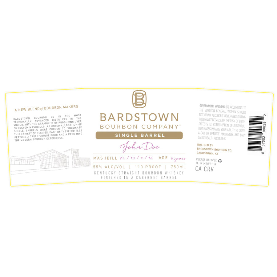 Buy Bardstown Bourbon Single Barrel Bourbon Finished in a Cabernet Barrel Online -Craft City