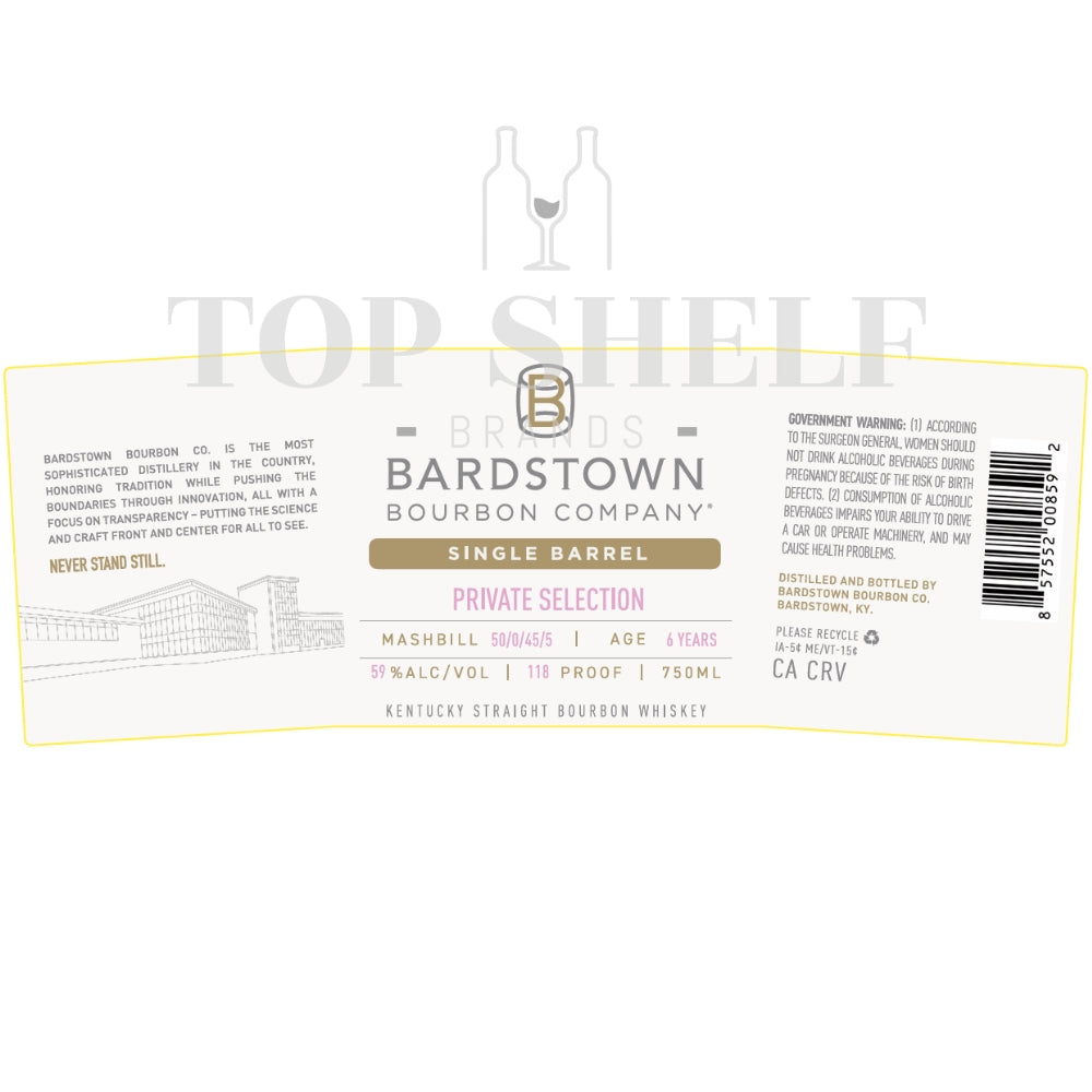Buy Bardstown Bourbon Single Barrel Private Selection Bourbon Online -Craft City