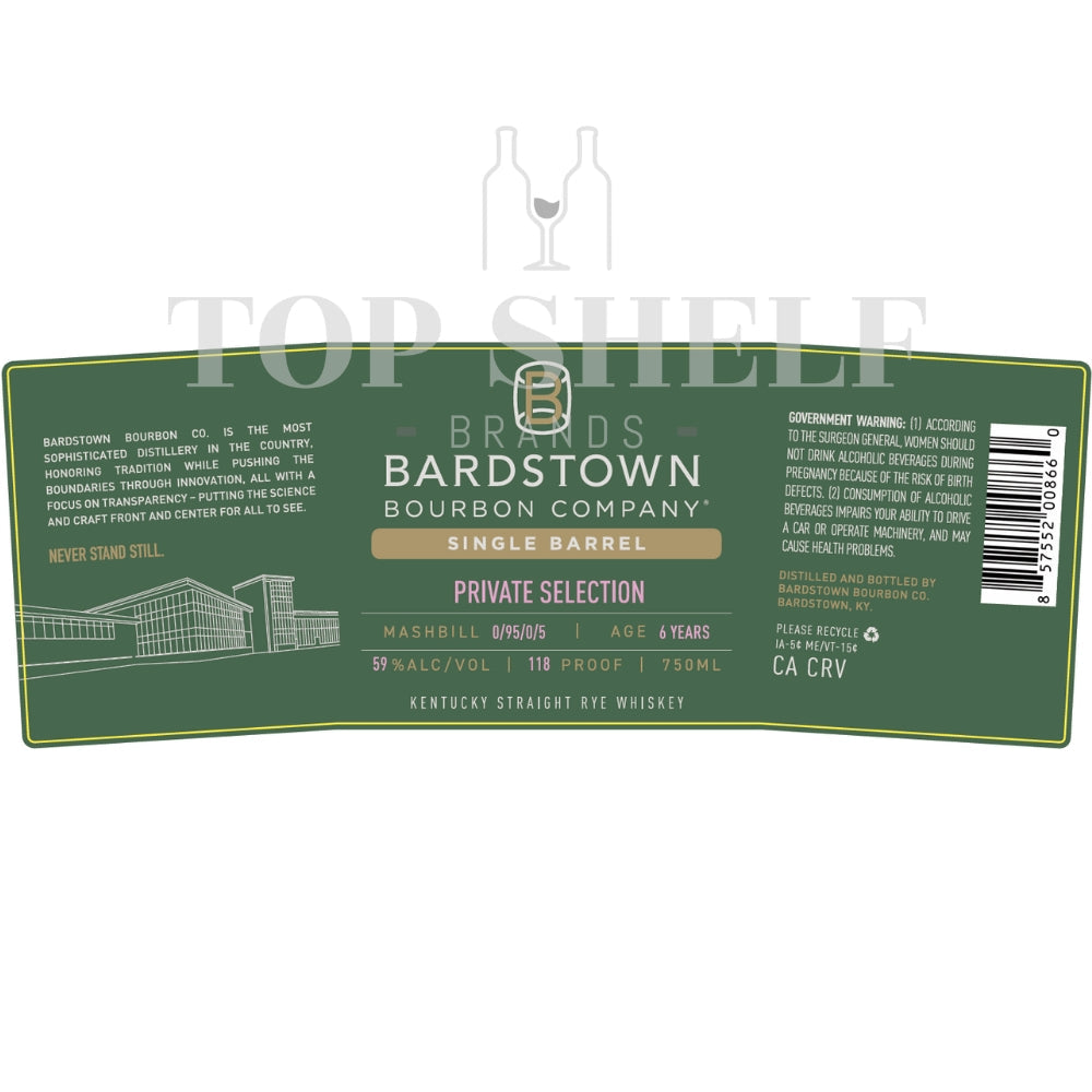 Buy Bardstown Bourbon Single Barrel Private Selection Rye Online -Craft City