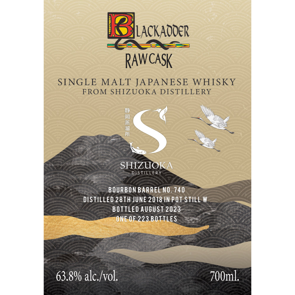 Buy Blackadder Rawcask Shizuoka Single Malt Japanese Whisky 2023 Online -Craft City