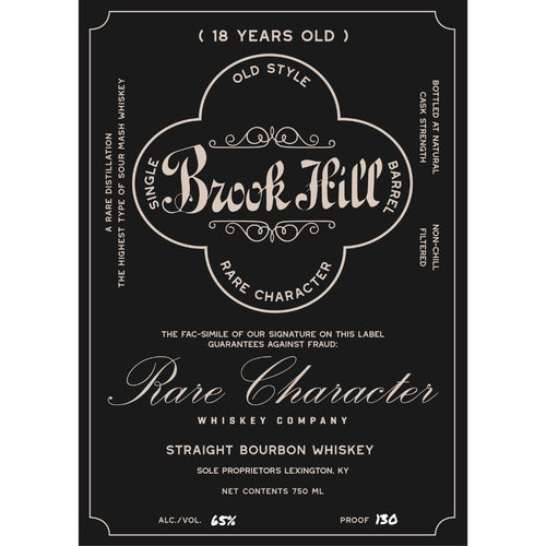 Buy Brook Hill 18 Year Old Straight Bourbon Online -Craft City