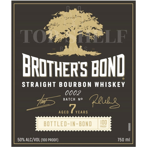 Buy Brotherôs Bond 7 Year Old Bottled in Bond Bourbon Batch 2 Online -Craft City