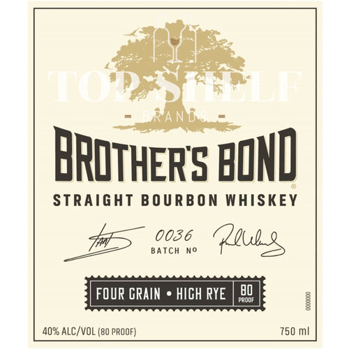 Buy Brotherôs Bond Four Grain High Rye Bourbon Online -Craft City
