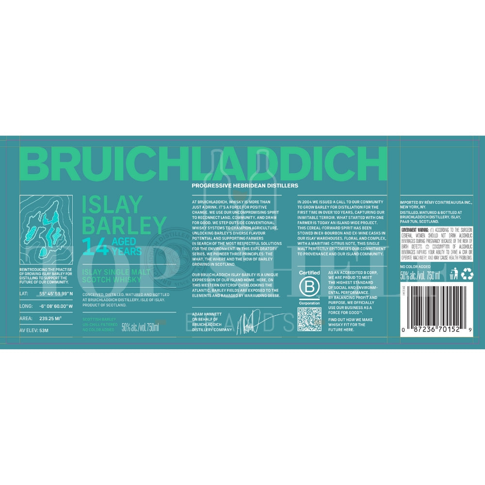 Buy Bruichladdich Islay Barley 14 Year Old Online -Craft City