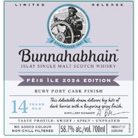 Buy Bunnahabhain F®is le 2024 Ruby Port Cask Finish Online -Craft City