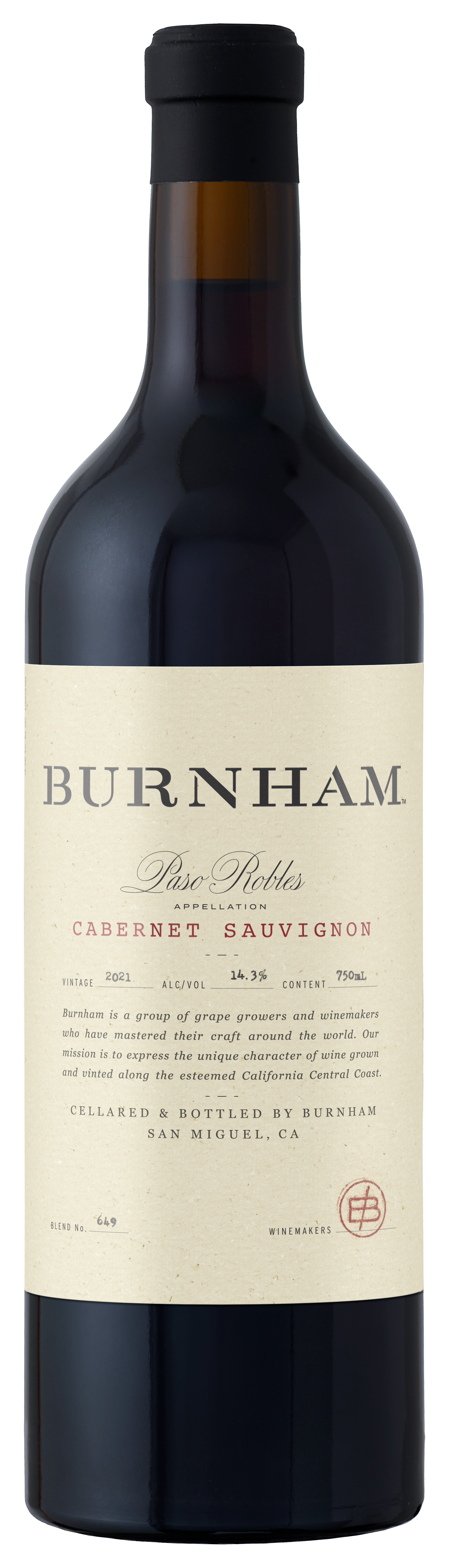 Buy Burnham Cabernet Sauvignon Paso Robles 21 750ML Online -Craft City