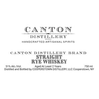 Buy Canton Distillery Straight Rye Whiskey Online -Craft City