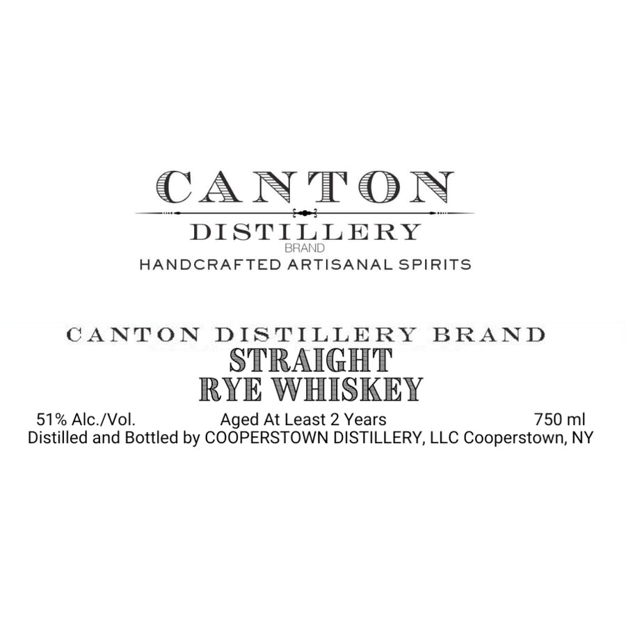 Buy Canton Distillery Straight Rye Whiskey Online -Craft City