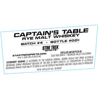 Buy Captainôs Table Rye Malt Whiskey Batch #4 Online -Craft City