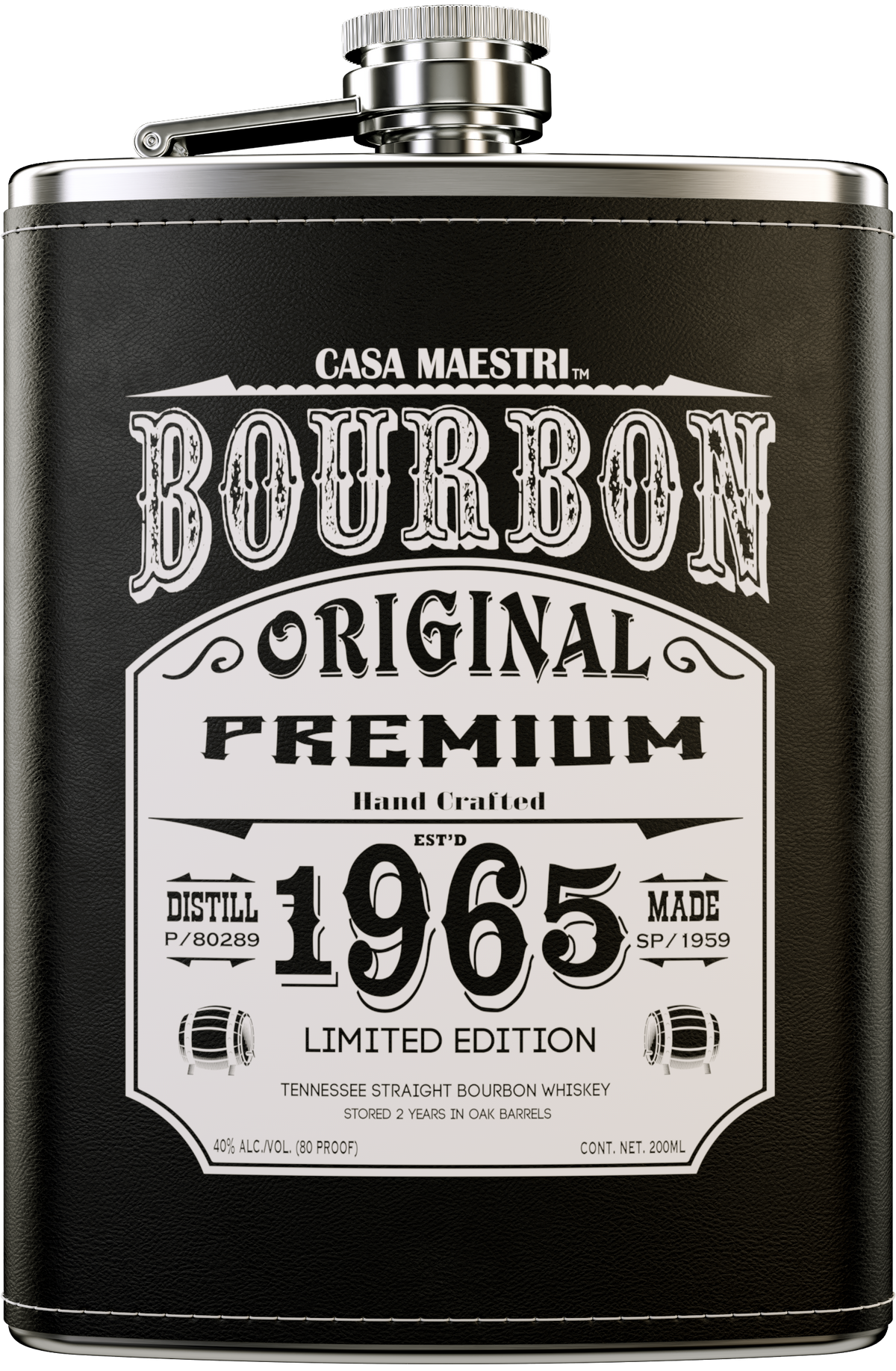 Buy Casa Maestri Bourbon Flask 200ML Online -Craft City