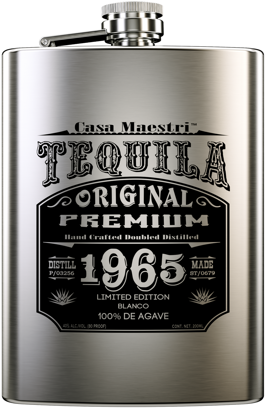 Buy Casa Maestri Tequila Blanco Flask 200ML Online -Craft City