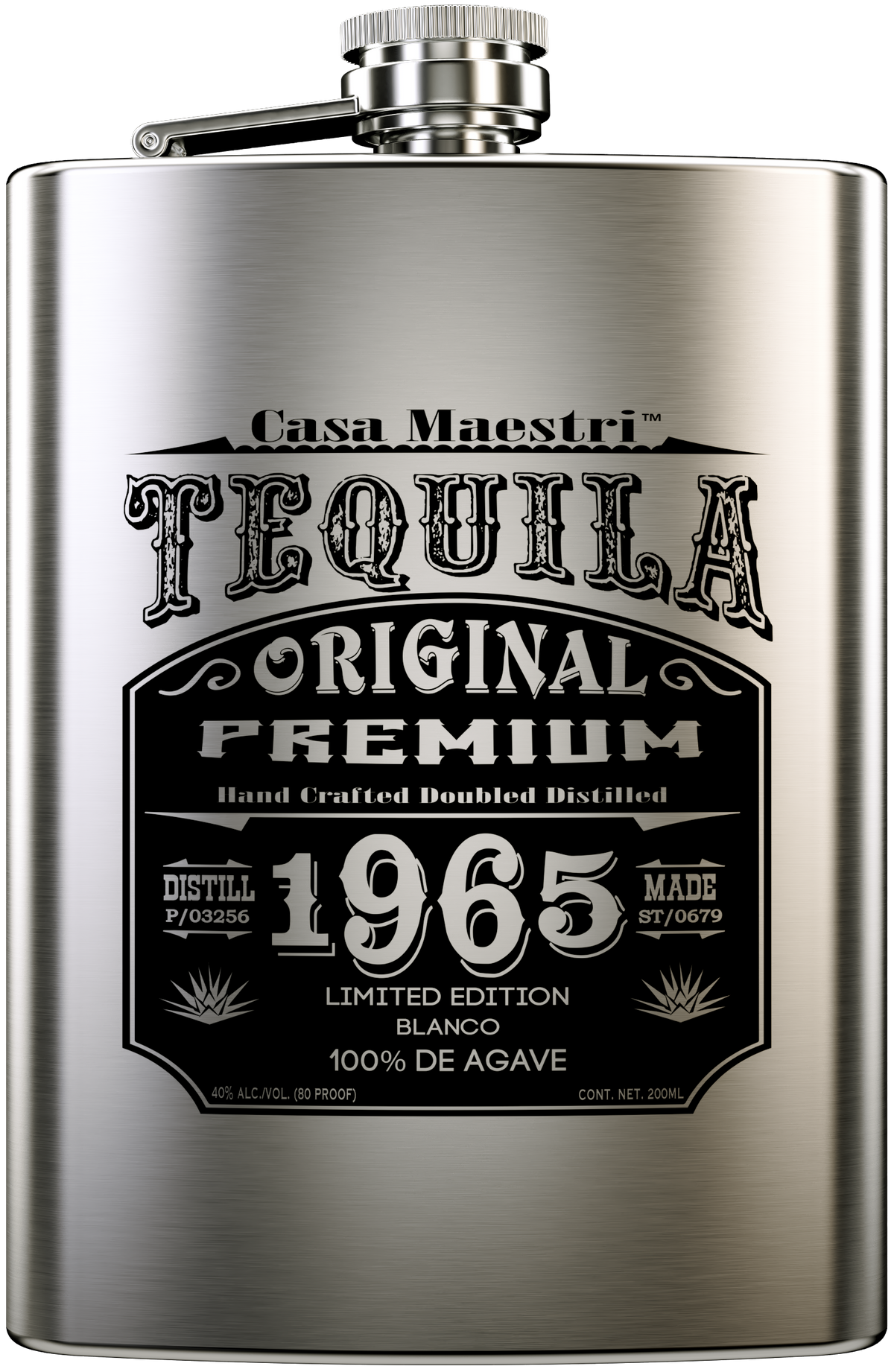 Buy Casa Maestri Tequila Blanco Flask 200ML Online -Craft City