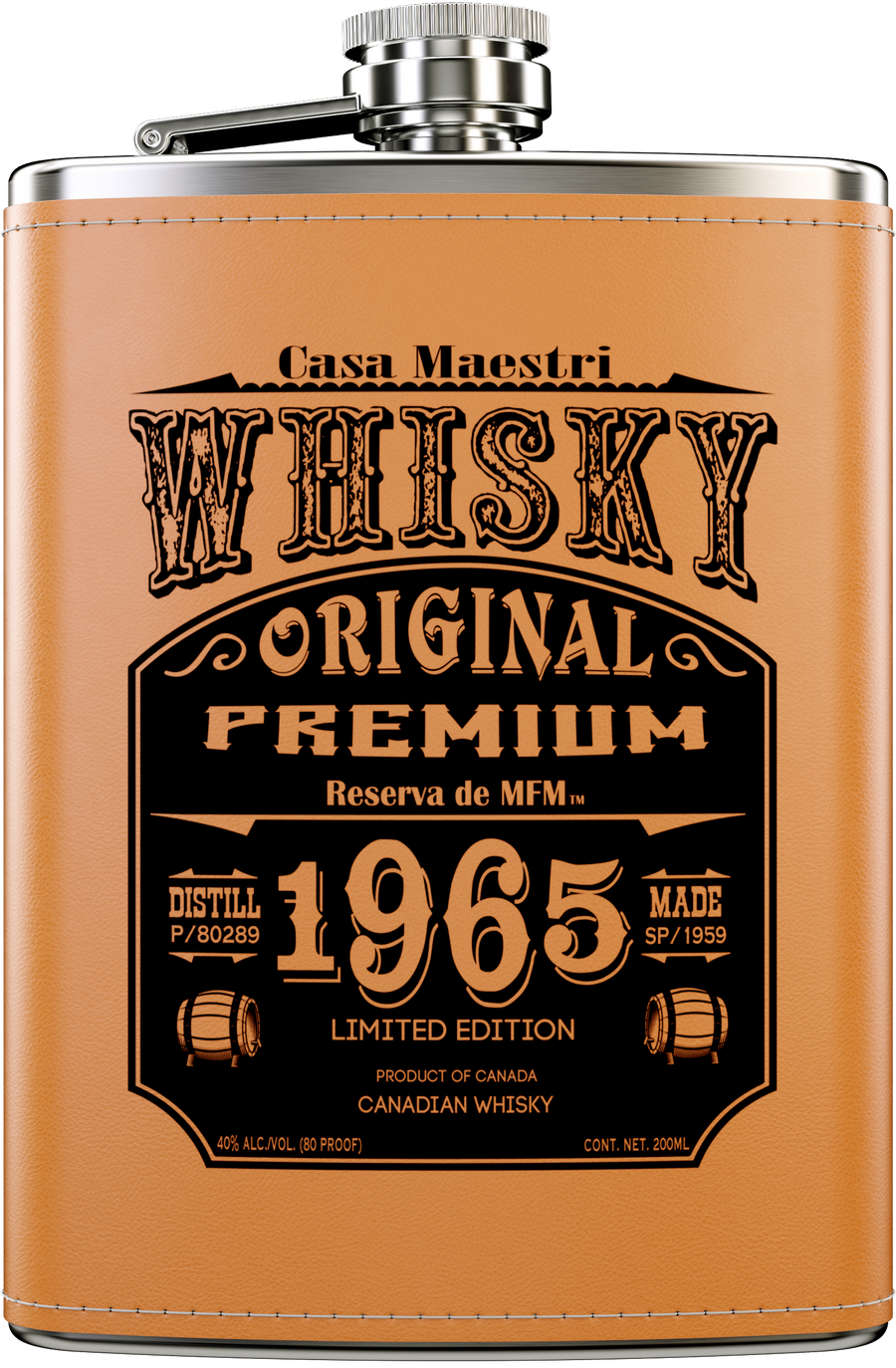 Buy Casa Maestri Whiskey Flask 1965 200ML Online -Craft City