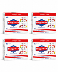 Happy Dad Hard Seltzer 4 Variety Pack 12pk Bundle