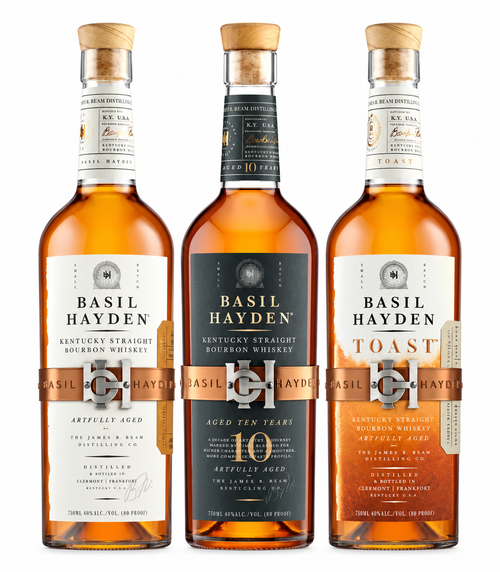 Basil Hayden Bourbon, 10 Year & Toast 3PK Bundle