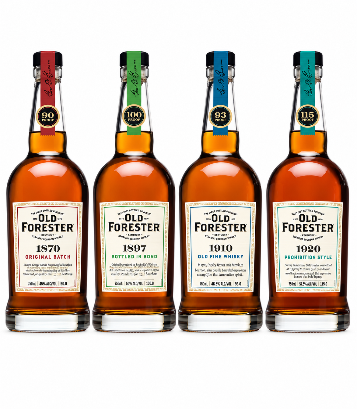Old Forester Kentucky Straight Bourbon Whisky 4PK Bundle