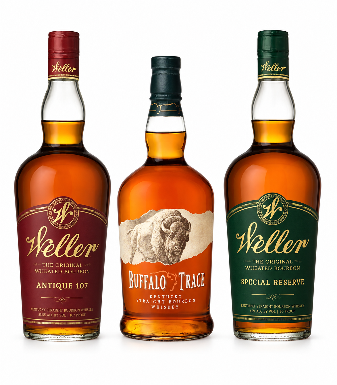 W.L. Weller Antique 107 & Buffalo Trace Bourbon 2PK Bundle