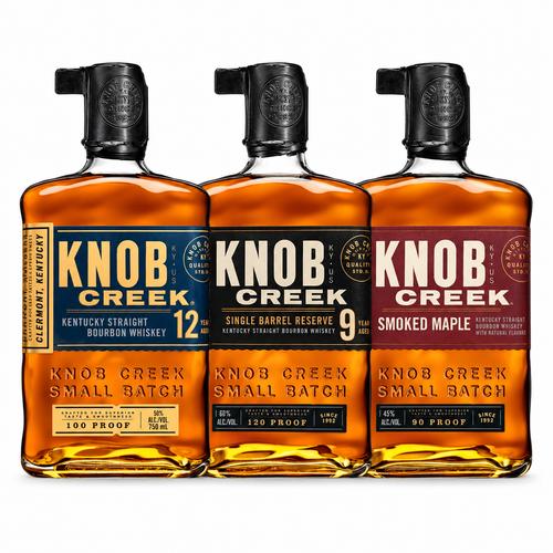 Knob Creek 12 Year, Single Barrel Reserve & Smoked Maple 3PK Bundle