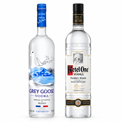 Grey Goose Original & Ketel One Vodka 2PK Bundle