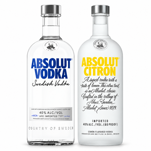 Absolut Original Vodka & Absolut Citron 2PK Bundle