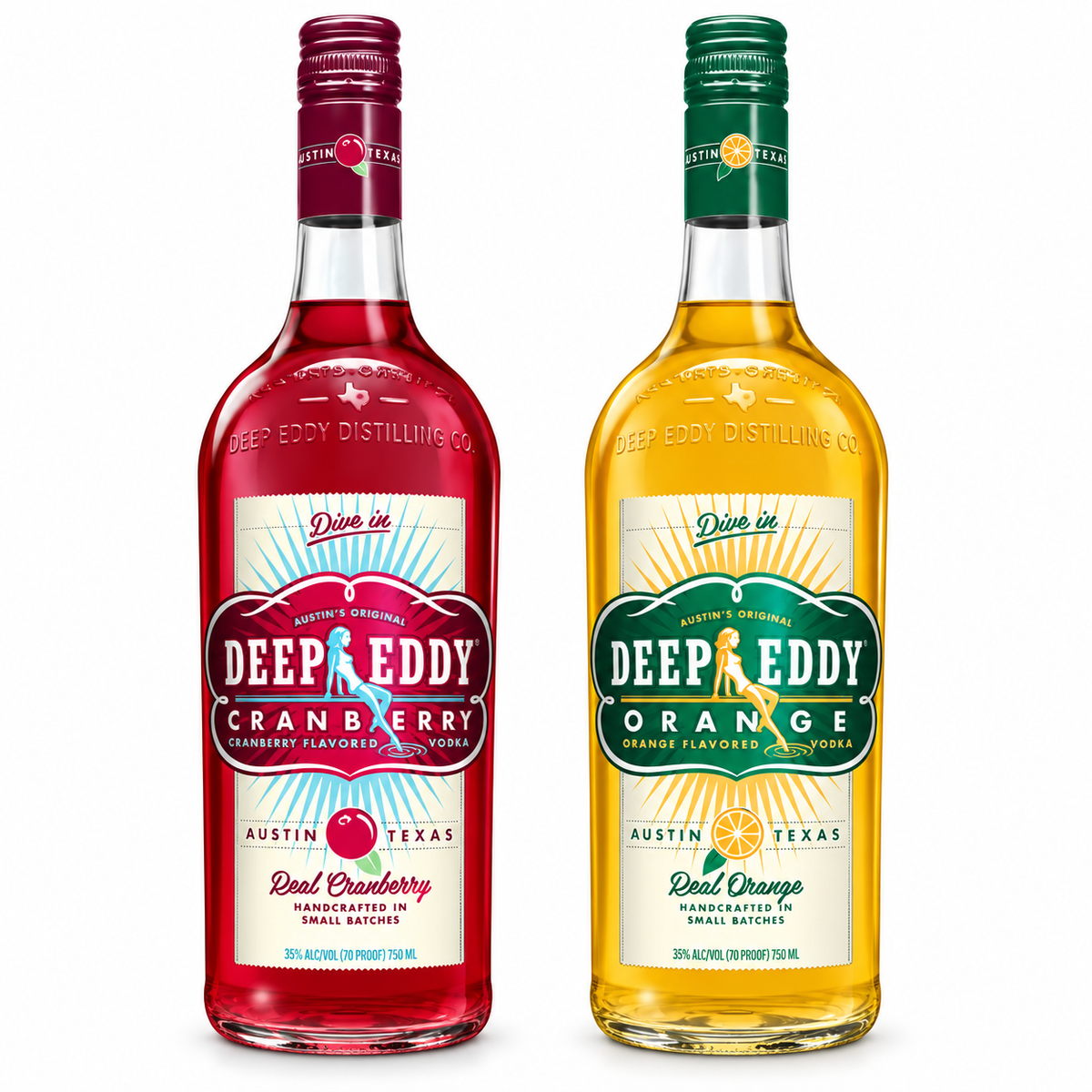 Deep Eddy Cranberry & Orange Flavored Vodka Bundle – 2PK