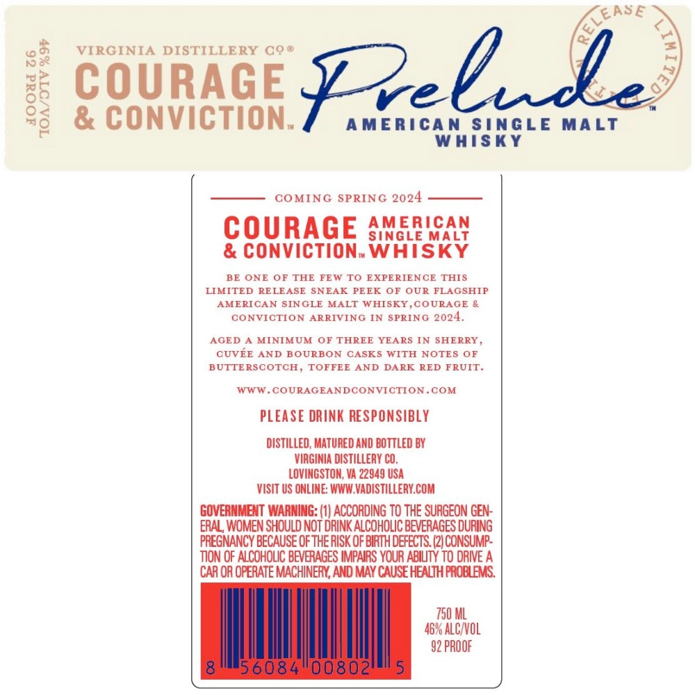 Buy Courage & Conviction Prelude American Single Malt Online -Craft City