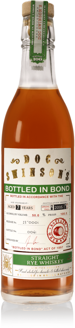 Buy DOC Swinsons Rye Btld Bond 7YR 750ML Online -Craft City