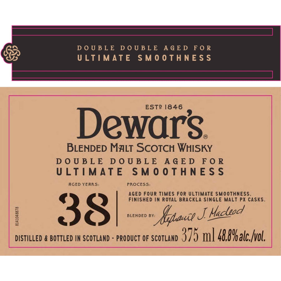 Buy Dewar's Double Double 38 Year Old 375ml Online -Craft City