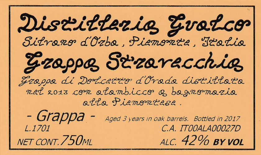 Buy Distilleria Gualco Grappa Stravecchia Online -Craft City