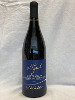 Buy Domaine Chambeyron Syrah Cuvee Clara Collines Rhodaniennes 2021 750ML Online -Craft City