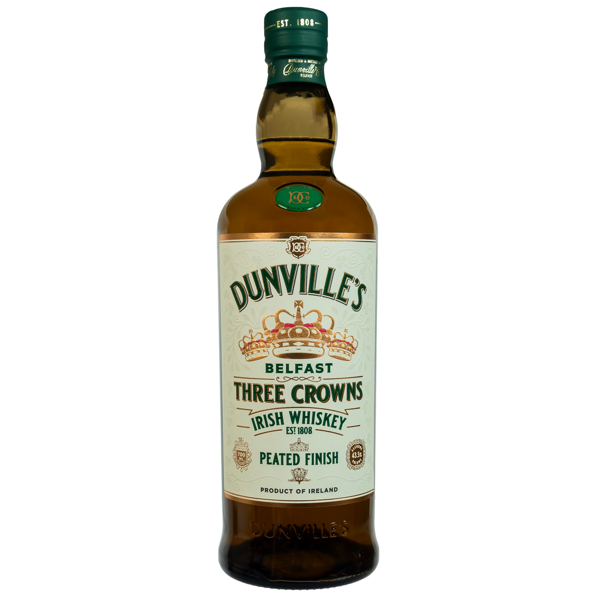 Buy Dunville Irish Whiskey 3 Crwn Peat 700M Online -Craft City