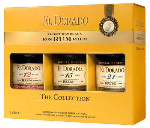 Buy El Dorado Rum Gift Pack Collection [3 x 375ml 1 ea: 12yr 15yr 21yr] Online -Craft City
