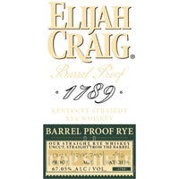 Buy Elijah Craig 12 Year Old Barrel Proof Rye Online -Craft City