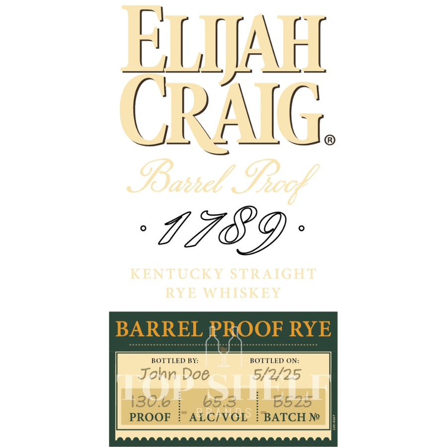 Buy Elijah Craig Bottle Your Own Tour Barrel Proof Rye Online -Craft City
