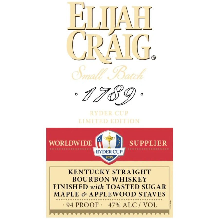 Buy Elijah Craig Ryder Cup 2025 Edition Bourbon Online -Craft City