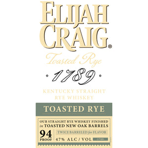 Buy Elijah Craig Toasted Rye Whiskey Online -Craft City