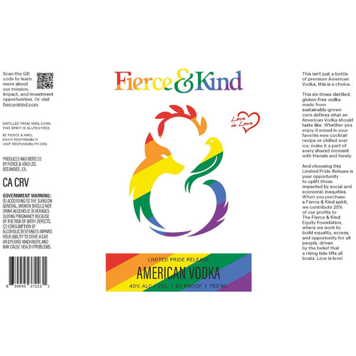 Buy Fierce & Kind Limited Pride Release American Vodka Online -Craft City