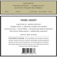 Buy Frank August Case Study: 03 Winter Cover Rye | 3 Barrel Batch Online -Craft City