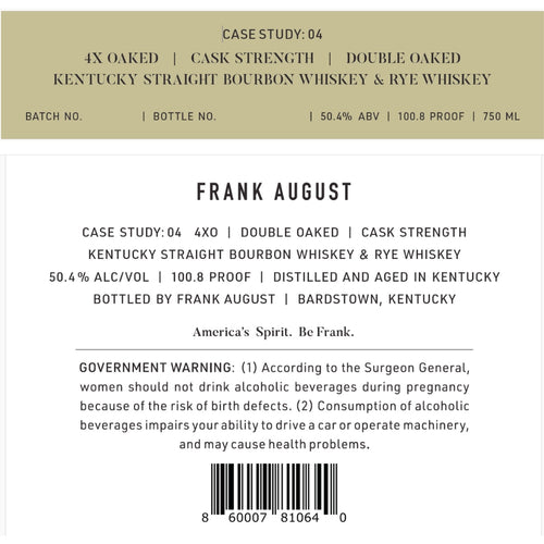 Buy Frank August Case Study: 04 4x Oaked Online -Craft City