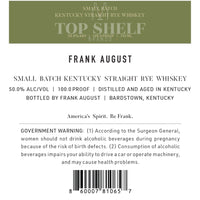 Buy Frank August Small Batch Straight Rye Online -Craft City