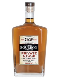 Buy G&W Private Stock 5 Years Aged Kentucky Straight Bourbon Whiskey Online -Craft City