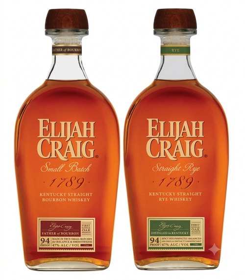 Elijah Craig Bourbon & Rye Whiskey 2PK Bundle