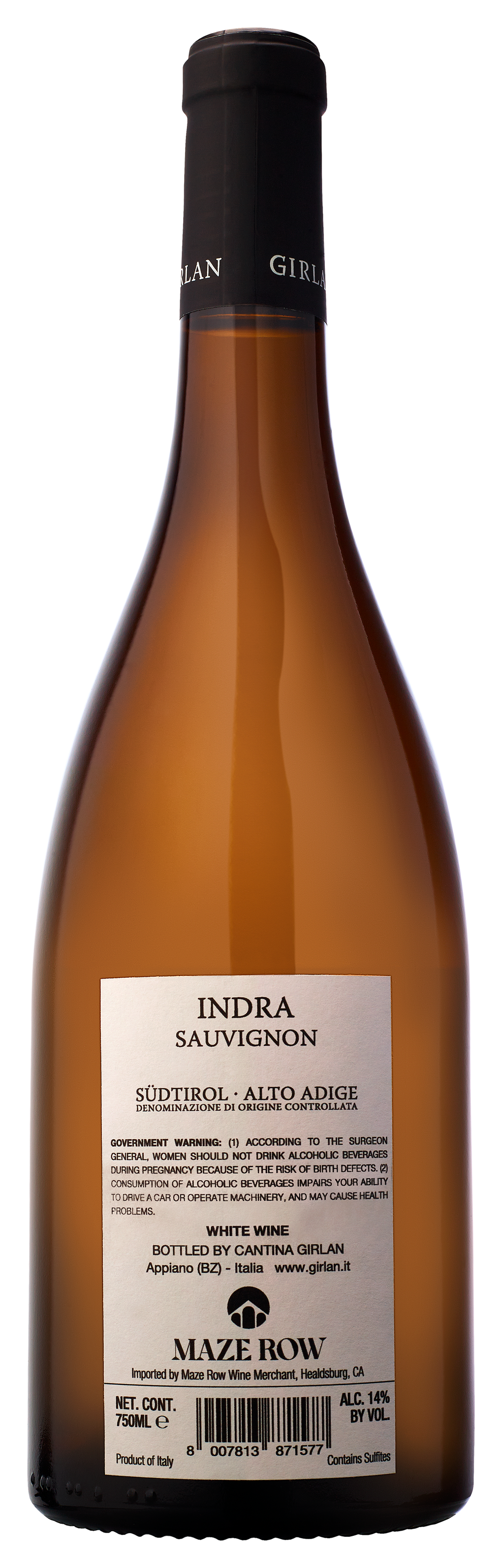 Buy Girlan Sauvignon Indra Alto 23 750ML Online -Craft City
