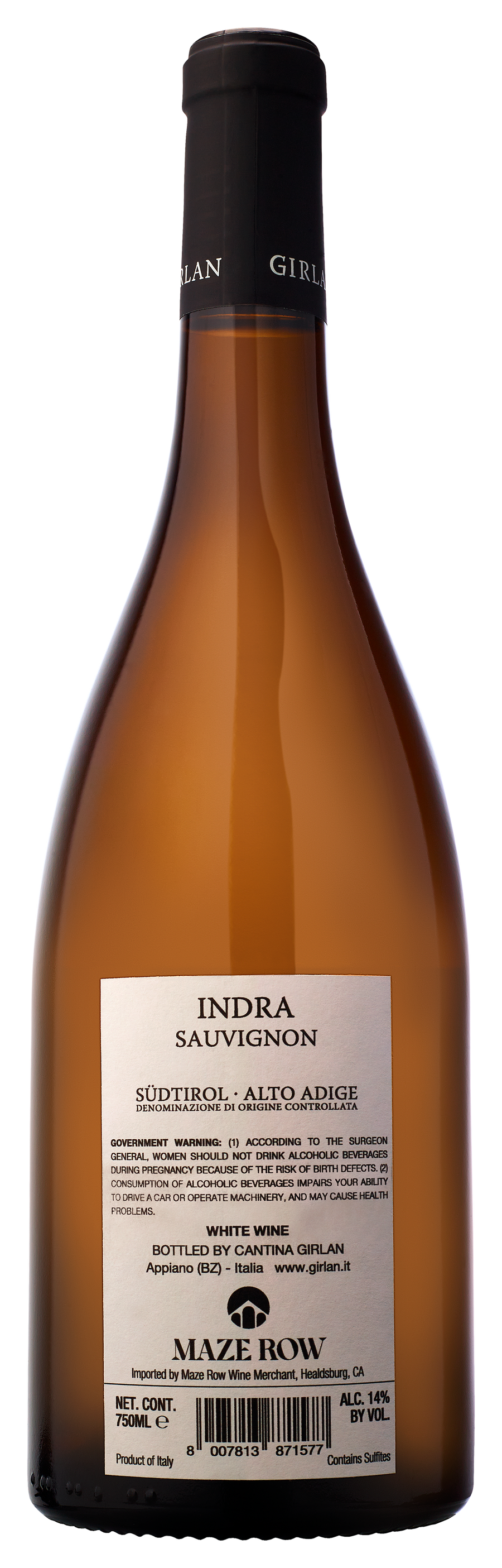 Buy Girlan Sauvignon Indra Alto 23 750ML Online -Craft City