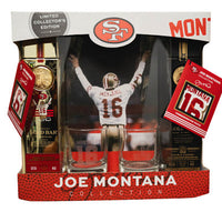 Buy Gold Bar Joe Montana Gift Pack 3 Each Joe Montana Whiskey 82 & Bourbon Double Casked Reserve Collection 92 W/ 2 Glasses 750ML Online -Craft City