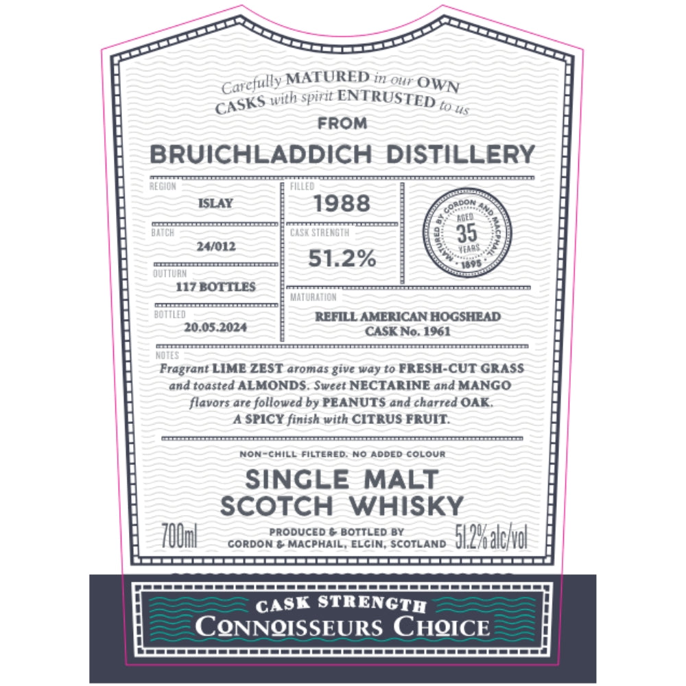 Buy Gordon & Macphail 1988 Bruichladdich 35 Year Old Online -Craft City