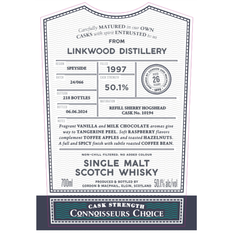 Buy Gordon & Macphail 1997 Linkwood 26 Year Old Online -Craft City