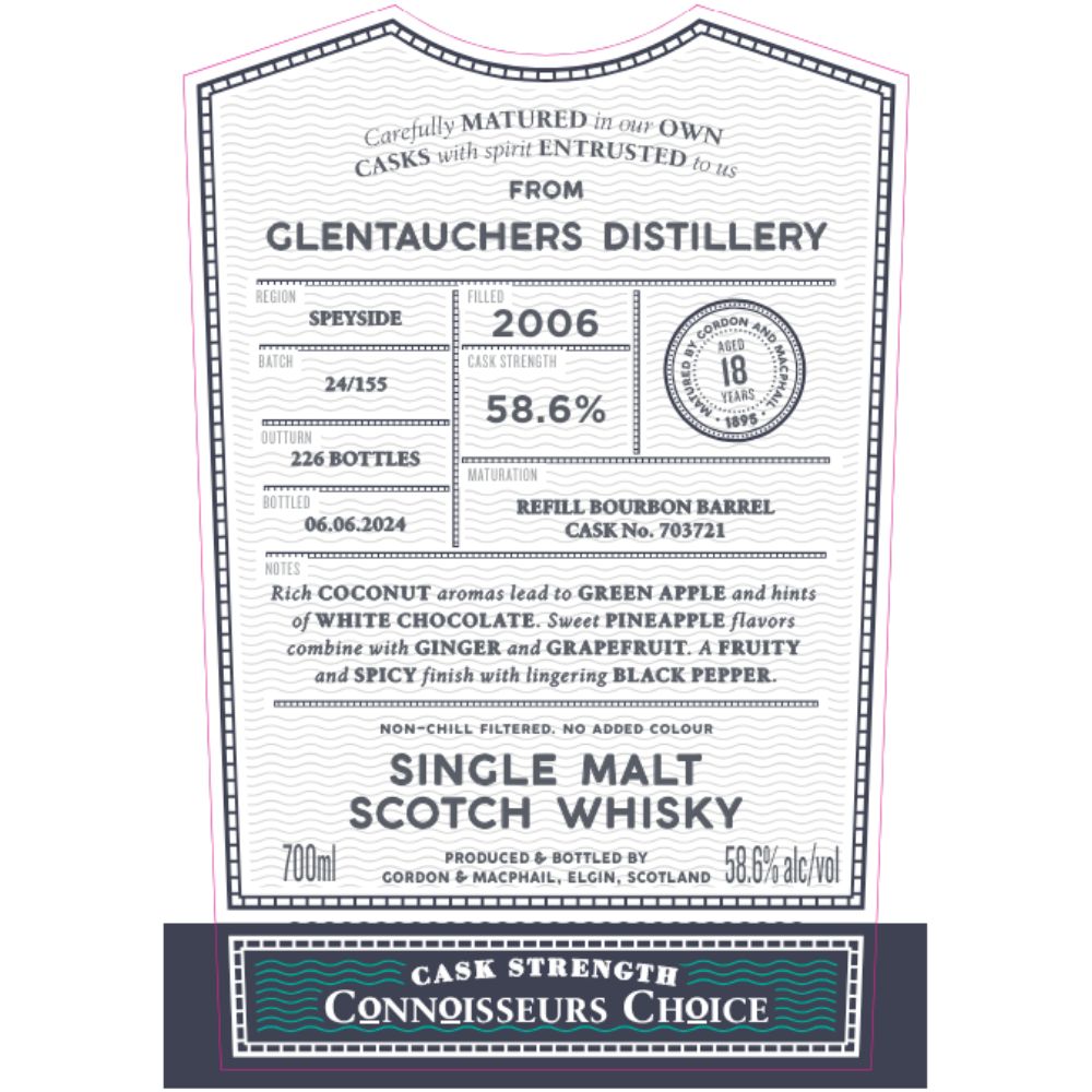 Buy Gordon & Macphail 2006 Glentauchers 18 Year Old Online -Craft City