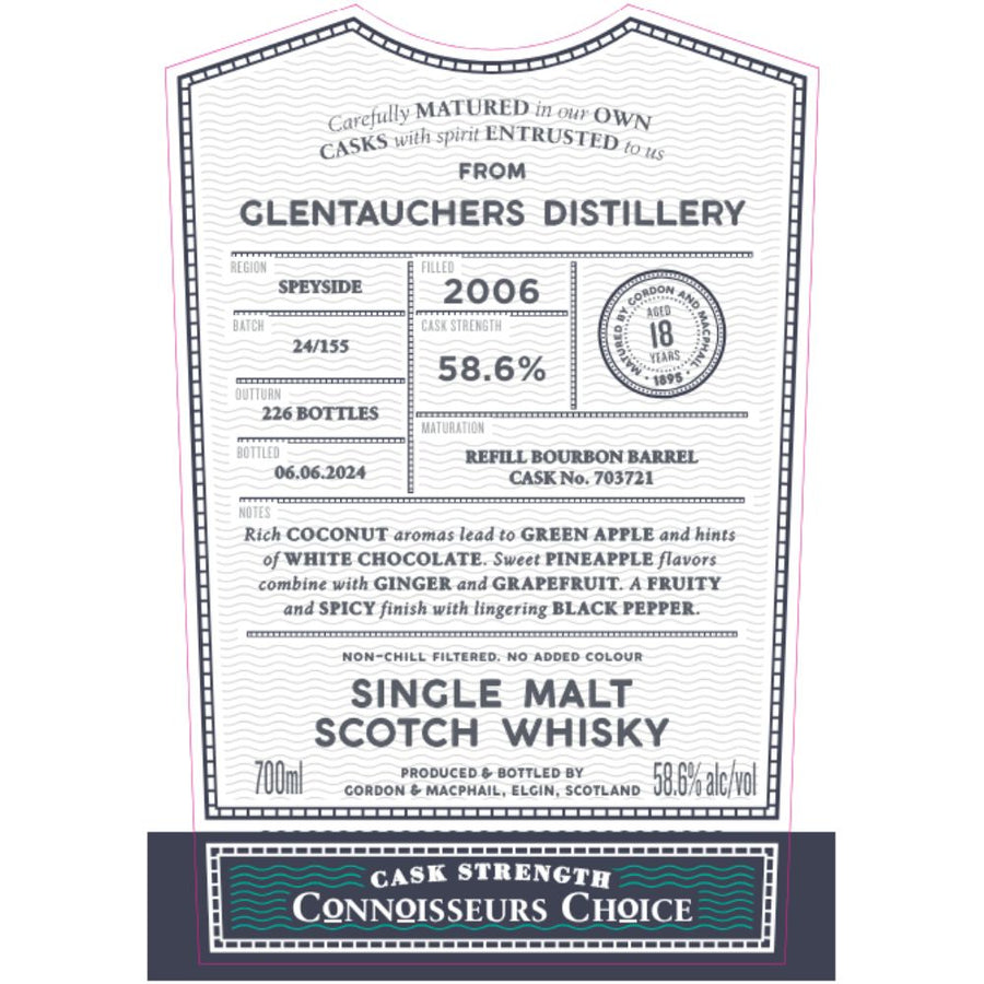 Buy Gordon & Macphail 2006 Glentauchers 18 Year Old Online -Craft City