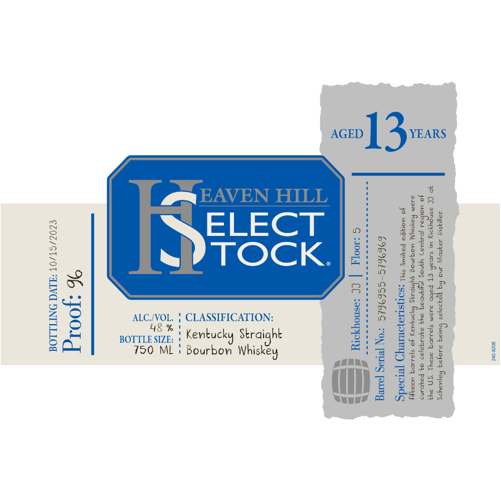 Buy Heaven Hill Select Stock 13 Year Old Kentucky Straight Bourbon Online -Craft City